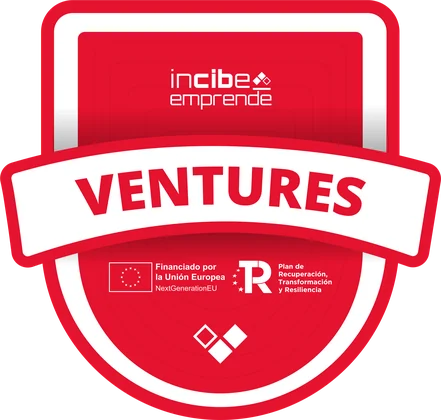 INCIBE Emprende Ventures seal. Funded by the European Union — NextGenerationEU. Recovery, Transformation and Resilience Plan.